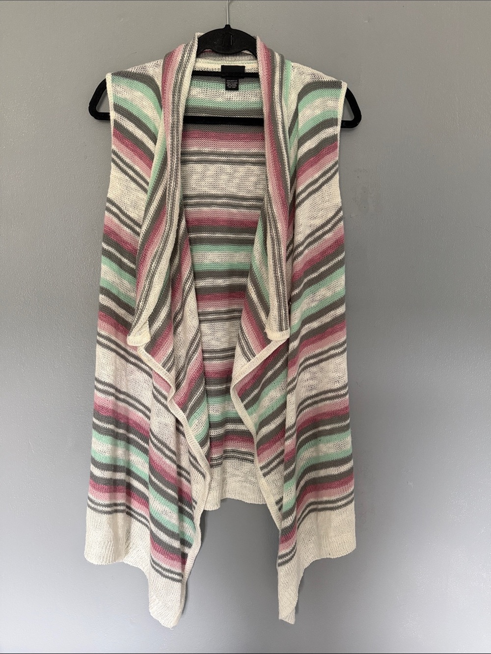 rue21 Southwestern multicolor Striped Open-Front Flowy‎ Knit Vest